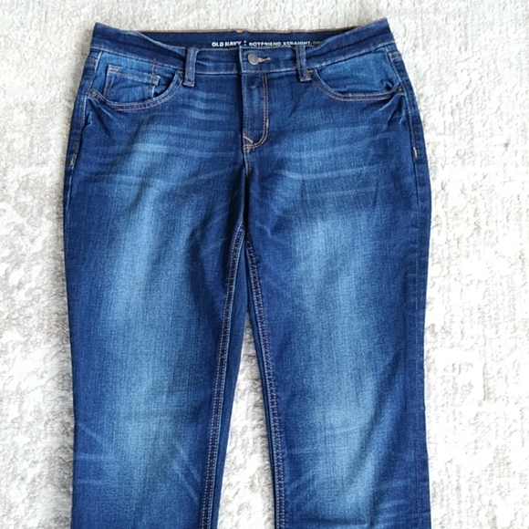 Old Navy Boyfriend Straight Distressed Jeans 4R Blue - Picture 6 of 16